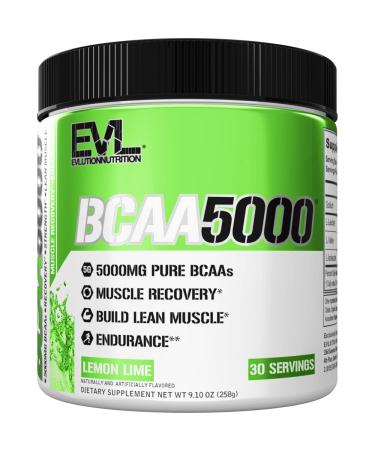 EVLution Nutrition BCAA5000 Lemon Lime 9.10 oz (258 g)
