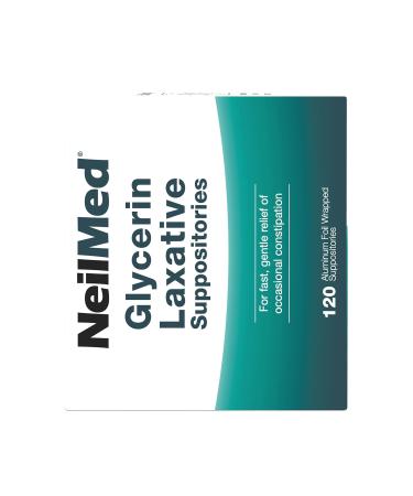 NeilMed Glycerin Laxative Suppositories Gentle Relief from Constipation Fast Acting indivdually Wrapped 120 ct - Buy Online on GoSupps.com