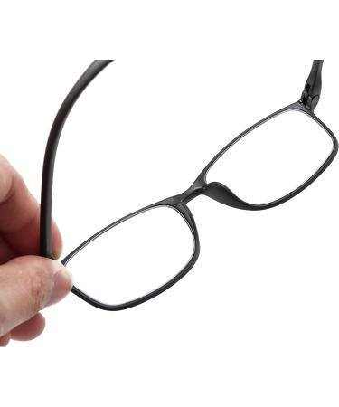 PROFLEX BluOptix Blue Light Blocking Computer Screen Reading Glasses - Lightweight, Flexible, Scratch Resistant - Unisex - Dioptres 0.0-4.0 - Black & Blue - Buy Online on GoSupps.com