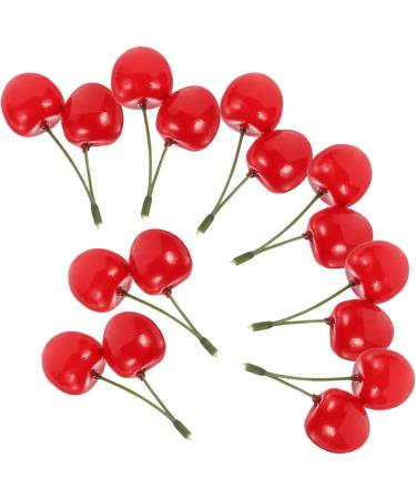 ABOOFAN 40 Pcs Artificial Cherry Fake Cherry Decor Play Kitchen Fruit Toy Imitation Fruit Ornaments Simulated Fruit Photo Props Toys Fruit Model Plastic Child Red Cherry Cupboard - Buy Online on GoSupps.com