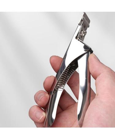 SVAASA Nail Clippers Silver Stainless Steel U Type Nail Tips Nail Clipper Edge Cutters False Nail U Word Cutting for Round/Square Fake Nail Tips Tool - Buy Online on GoSupps.com