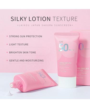 Japan Sakura Sunscreen Japan Sakura Sunscreen Spf 50 Japan Sakura Essence Cream Japanese Sakura Sunscreen Face Sunscreen Breathable (1 pcs) - Buy Online on GoSupps.com