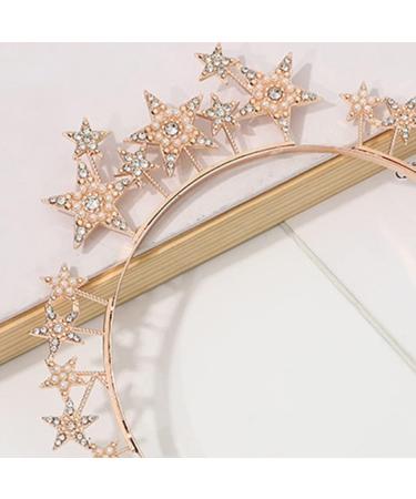 TQUXNGA Glinting Crystal Headband Hair Hoop for Pageant Prom Bridal Wedding Bridal Wedding Hair Accessories Gold - Buy Online on GoSupps.com