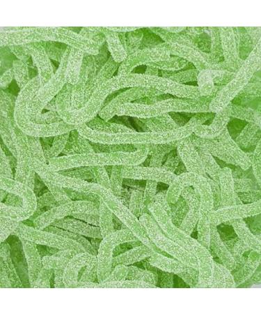 Sour Apple Flavour Spaghetti Sweets - Sour Apple Coated Jelly Sweets - Sweet Laces - 1KG Bag - Buy Online on GoSupps.com