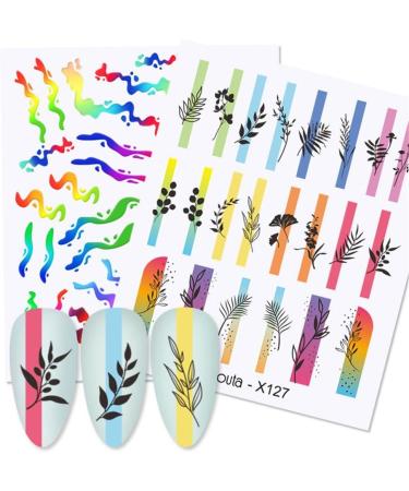 Nails Sliders Nail Art Geometric Cartoon Love Heart 3D Decals Nail Art Stickers Valentine(X127) - Buy Online on GoSupps.com