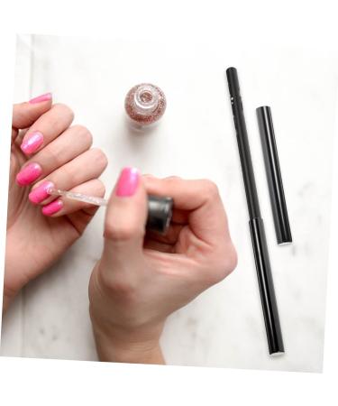 Housoutil 30 Pcs Nail Pen Cap Nail Art Decoration Nail Tool Nail Art Pen Nail Pen Sleeves Metal Nail Polish Blackx5pcs 8x0.8x0.8cmx5pcs - Buy Online on GoSupps.com