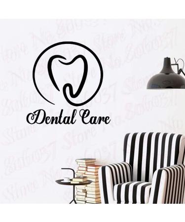 Dental Clinic Quote Wall Decal Dentist Smile Dental Wall Sticker Teeth Clinic Removable Tooth Decor-Handmade 42X41CM