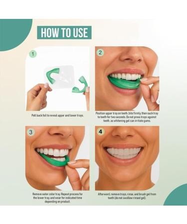 Teeth Whitening Trays Prefilled Whitening Kit Professional Tooth Cleaning Trays with Refreshing Mint Flavor for Men Women Easy At Brightening Solution for Health & Hygiene - Buy Online on GoSupps.com