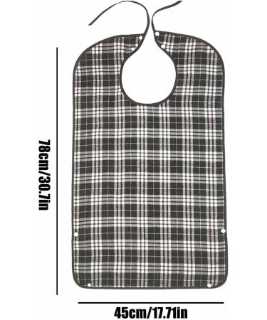 Shakven Reusable Bibs For Adult Eating - Adult Bibs with Food Catcher for Eating Washable Eating Bib Large Feeding Adult Bibs Black - Buy Online on GoSupps.com