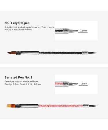 Brush Brushes Nail Tool Double-Ended Set Art Liner | Brushes For Polish Pens Paint Manicure Beauty Tools Nail Accessories - Buy Online on GoSupps.com
