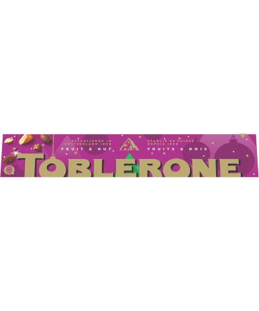TOBLERONE Fruit and Nut Milk Chocolate Bar with Fruit Paired with Honey and Almond Nougat Christmas Chocolate Festive Stocking Stuffer Holiday Chocolate Holiday Gifts 360 g Fruit & Nut - Buy Online on GoSupps.com