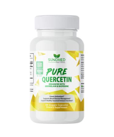 Sundhed Natural Pure Quercetin with Bromelain & Bioperine - Repisratory Health, Immune Support, Anti-oxidant, Anti-inflammatory Action