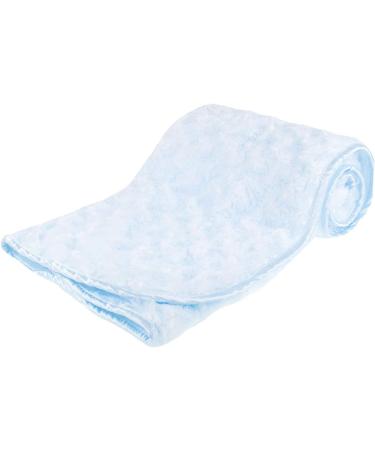 Soft Touch Baby Rosebud Fleece Blanket Wrap with Satin Trim, Sky Blue - FBP66 - Buy Online on GoSupps.com