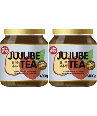 Allgro Jujube Tee - Jujube Preparation for tea or as a spread vegan and gluten -free (1 x 400 g) (pack with 2) Jujube 400 g (2 -pack)