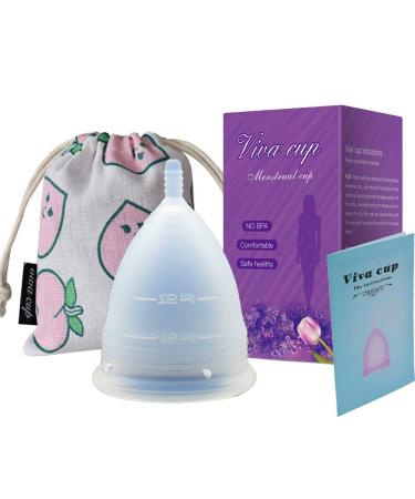 Super soft menstrual cup sensitive cup - medical silicone cup - reusable women's hygiene products ladies bandage for women (s transparent)