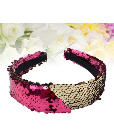 NUOBESTY Reversible Sequin Headband Color Changing Flip Sequin Hair Band Glitter Sparkly Headband Magic Alice Hair Accessories for Girls Teens Kids Women (Red and Gold) - Buy Online on GoSupps.com