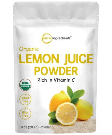 Organic Lemon Juice Powder, 10 Ounce, Cold Pressed Concentrated Powder, Filler Free, Rich in Natural Vitamin C for Immune System Booster, Great Flavor for Soda, Baking and Cooking, Vegan Friendly - Buy Online on GoSupps.com