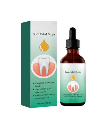Mnozreo Gum Regrowth Drops Gum Treatment Drops for Receding Gums Gum Regrowth Drops Gum Relief 30ml