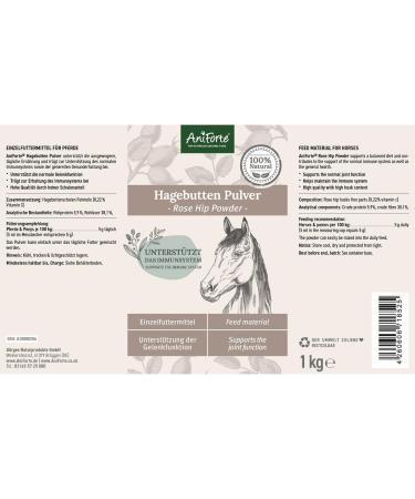 AniForte Premium Rosehip Powder 1 kg Pure Natural Glutenfree- Naturprodukt for Dogs Cats and Horses - Buy Online on GoSupps.com