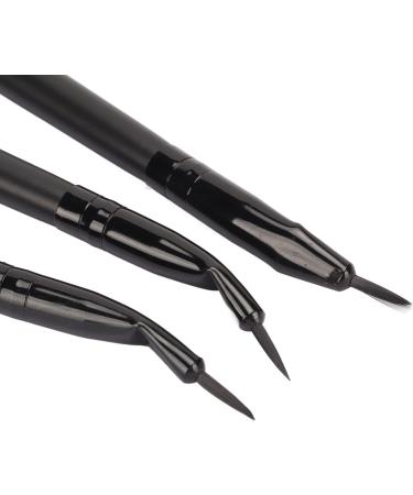 3pcs Bent Brush Ultra Fine Angled Gel Brushes Professional Makeup Tool Easy Application Nylon Brush Hair Wooden Handle - Buy Online on GoSupps.com