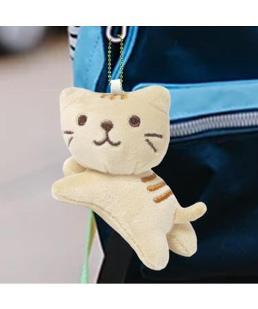 Buy Kawaii Cat Plush Key Pendant | Cute Cartoon Keychain - Soft Plush Figure Toy - Buy Online on GoSupps.com