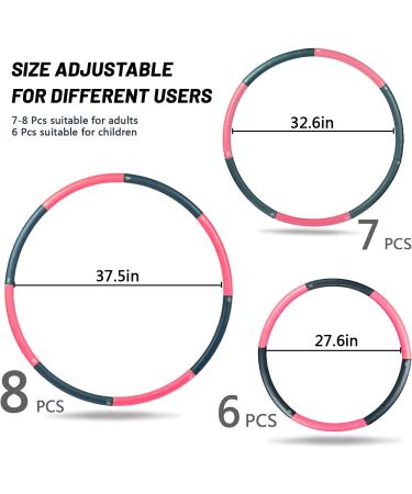 Beakabao Adjustable 2LB Weighted Exercise Hoops for Adults & Kids | Enhance Core Strength & Weight Loss | Detachable 8 Sections Fitness Hoop - Buy Online on GoSupps.com