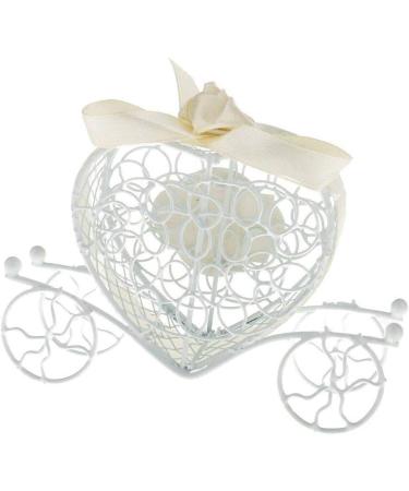 Lodokdre Metal Carriage Gift Box Gift Box Decoration - champagne + white - Buy Online on GoSupps.com