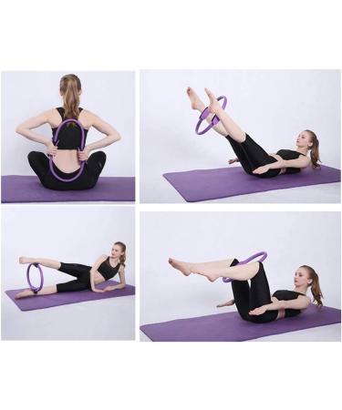 Shop Crazy Bean Fitness Resistance Ring - Double Handle Pilates Yoga Ring with Exercises - Padded Violet - Buy Online on GoSupps.com