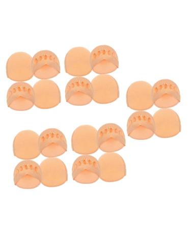 FRCOLOR 10 Pairs High Heels Forefoot Pads Women's Socks Invisible Forefoot Socks Soft of Foot Cushion Heel Boots for Women Shoe Insoles Invisible Half Socks Summer Half Socks Soft Strap