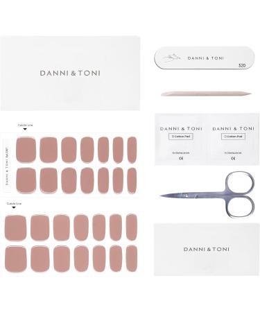 Shop Danni & Toni Half Hardened Gel Nail Foils - Blissful Brown Red UV Nail Design | 28 High-Quality Stickers - Buy Online on GoSupps.com