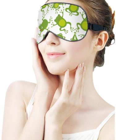 Different Jumping Frogs Sleep Mask Eye Cover | Adjustable Strap, Blocks Light, Night Travel Nap Blindfold for Men Women - Buy Online on GoSupps.com