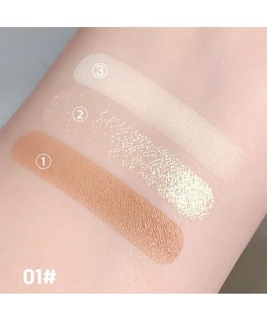 3 IN 1 Brown Nude Face Highlight Bronzer Palette - Buildable Matte Contour & Natural Makeup for Cheeks Nose and Eyes | Ultra Sculpt & Brightening - Buy Online on GoSupps.com