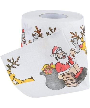 Christmas Printed Toilet Paper Roll 170 Sheets of 3-Layer Cute Pattern Printing Tissue Paper Holiday Bathroom Decorative Paper Towels Xmas Funny Gifts A 1 count (Pack of 1) - Buy Online on GoSupps.com