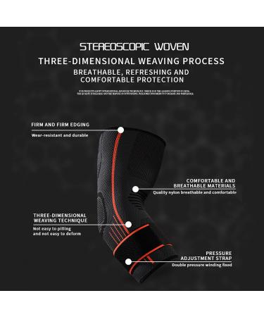 SPOTBRACE Elbow Brace Support 2 PACK Compression Sleeve Adjustable for Women and Men - Orange L/XL (9.4) - Buy Online on GoSupps.com