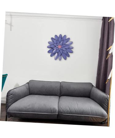 Alipis Iron Flower Decor Outdoor Sculpture Wall Pendant Floral Wall Art Daisy Flower Ornament Charm Metal 30X30CM Violet - Buy Online on GoSupps.com