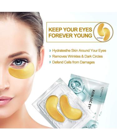 ESMOSEN Natural Konjac Essence Under Eye Patches - 10 Pairs | Puffiness, Bags & Dark Circles Treatment - Buy Online on GoSupps.com
