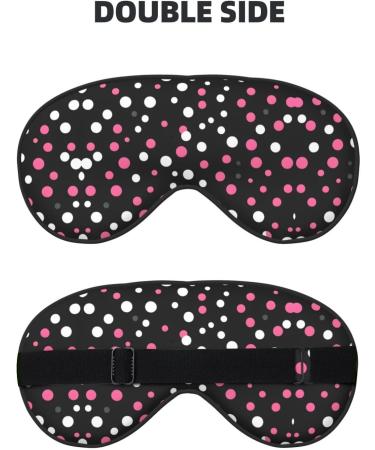 SSIMOO Black Polka Dots Soft Sleep Eye Mask | Breathable Travel Eye Patch for Women | Perfect for Relaxation - Buy Online on GoSupps.com