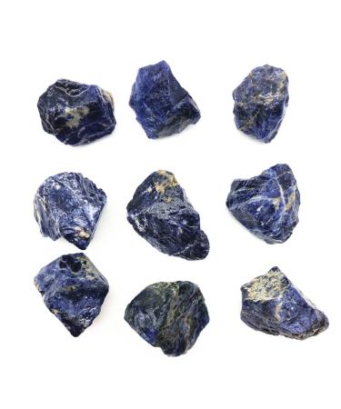 Crystal Hole Beautiful 1PC Natural Rough Sodalite Raw Quartz Gemstones Specimen Reiki Home Decor Natural Quartz Crystals Great Choice for Home Decoration Crystal Hole