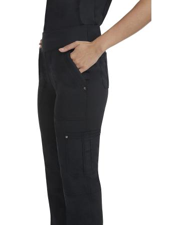 Healing Hands Purple Label 9133 Tori Cargo Scrub Pants for Women | Lightweight & Soft Yoga Pant with 5 Pockets | Size Medium, Black - Buy Online on GoSupps.com
