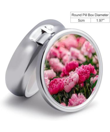 Travel Pill Box with Flowers - 3 Compartment Portable Pill Organizer for Purse & Pocket - Buy Online on GoSupps.com