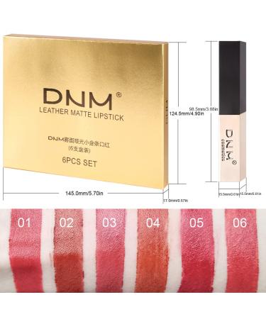 DNM 6Pcs Red Silky Velvet Matte Lipstick Set for Women - Long Lasting, Waterproof Maroon Lipstick - 24 Hours Color Stay - 6 Count Pack - Buy Online on GoSupps.com