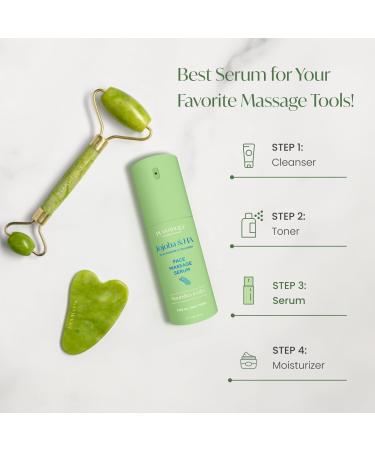 PLANTIFIQUE Gua Sha M tal pour Skincare et Massage du Visage & Serum Visage Jojoba Bio Oil - Gua Sha Huile Massage Hydratant et Anti Rides Puissant - 30 ml - Buy Online on GoSupps.com