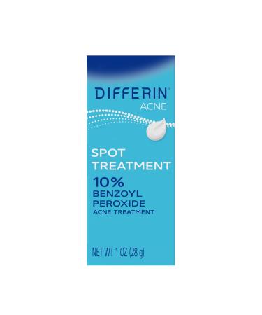 Differin Acne Spot Treatment with 10% Benzoyl Peroxide Maximum Strength OTC Acne Treatment Fast Acting Spot Treatment for Face 1 oz