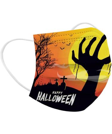 3 Ply Disposable_Face_Mask with Halloween Cute Pattern Design Comfortable Covers Suitable For Adults Outdoor Use Protection - Buy Online on GoSupps.com