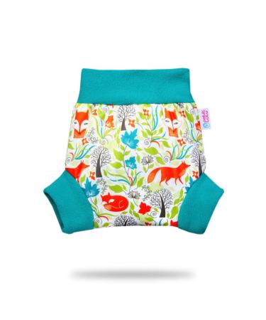 Petit Lulu Overpants (Pull-on Overpants) Size XS (2.5-4.5 kg) for Diaper Covers (Foxes)