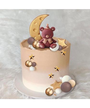 42Pcs Bear Balls Cake Toppers Mini Teddy Bear Cake Decorations Boho Cake Toppers Pearl Ball Cake Toppers for Boy Girl Baby Shower Birthday Gender Reveal Wedding Party Supplies - Buy Online on GoSupps.com