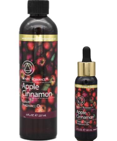 The Home of Fragrances - Set of 2 Bottles of Fragrance Oils - 2oz & 8oz (Apple Cinnamon)