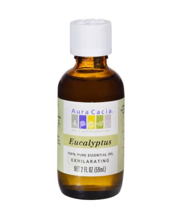 Aura Cacia 100% Pure Essential Oil Eucalyptus 2-Ounces (Pack of 2)