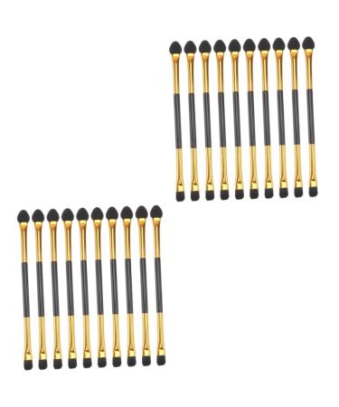 FRCOLOR 40 Pcs Double Ended Eyeshadow Brush Women s Suits Eyebrow Applicators Cosmetics Brush Travel Sponge