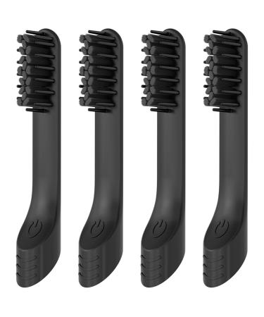 Toothbrush Replacement Heads for Quip SAREAL 4 Pack Adult Refill Electric Brush Heads for Quip Toothbrush Heads Electric Brush Heads Refill for Quip Toothbrush Replacemen Heads Black 4pack-black 1 Count (Pack of 4)